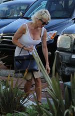 PAMELA ANDERSON Arrives at Malibu Country Mart