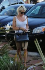 PAMELA ANDERSON Arrives at Malibu Country Mart