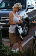 PAMELA ANDERSON Arrives at Malibu Country Mart