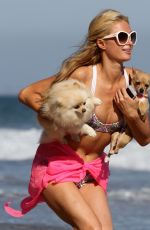 PARIS HILTON in Bikini at a Beach in Malibu
