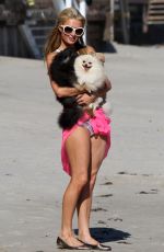 PARIS HILTON in Bikini at a Beach in Malibu