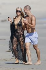 PARIS HILTON in Bikini at a Beach in Malibu