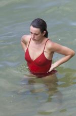 PENELOPE CRUZ in Swimsuit at a Beach in Spain