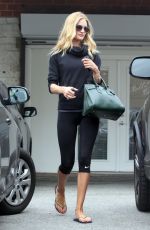ROSIE HUNTINGTON-WHITELEY in Tights Leaves a Gym in West Hollywood
