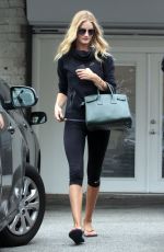 ROSIE HUNTINGTON-WHITELEY in Tights Leaves a Gym in West Hollywood