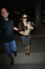 SALMA HAYEK Arrives at LAX Airport in Los Angeles