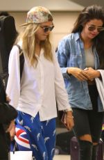 SELENA GOMEZ and CARA DELEVINGNE Arrves at LAX Airport