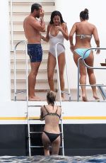 SELENA GOMEZ and CARA DELEVINGNE at a Yacht in St. Tropez