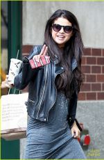 SELENA GOMEZ Arrives at Chipotle Mexican Grill in New York