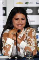 SELENA GOMEZ at a Press Conference at Ischia Global Film and Music Festival