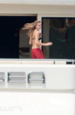 SELENA GOMEZ in Swimsuit on a Boat in St Tropez