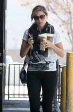 SOPHIA BUSH Leaves Starbucks in West Hollywood