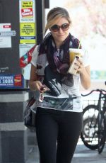 SOPHIA BUSH Leaves Starbucks in West Hollywood