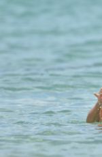 SYLVI VAN DER VAART in Black Bbikini at a Beach in St. Tropez