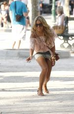 SYLVIE VAN DER VAART Out and About in Saint Tropez