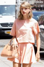 TAYLOR SWIFT in Short Skirt Out and About in New York