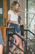 TAYLOR SWIFT in Shorts at Her Apartment in New York