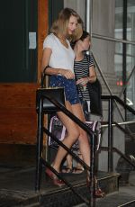 TAYLOR SWIFT in Shorts at Her Apartment in New York