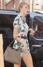 TAYLOR SWIFT in Summer Dress Out in New York