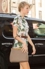 TAYLOR SWIFT in Summer Dress Out in New York