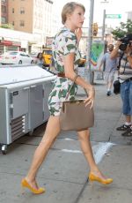 TAYLOR SWIFT in Summer Dress Out in New York