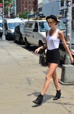 TAYLOR SWIFT in Tank Top and Shorts Out in New York