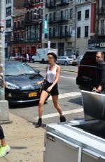 TAYLOR SWIFT in Tank Top and Shorts Out in New York