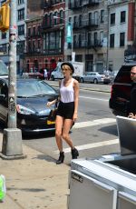 TAYLOR SWIFT in Tank Top and Shorts Out in New York