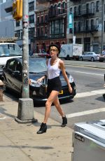 TAYLOR SWIFT in Tank Top and Shorts Out in New York