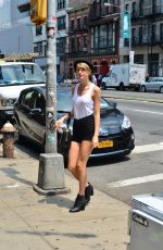 TAYLOR SWIFT in Tank Top and Shorts Out in New York