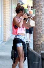 VANESSA HUDGENS Leaves Starbuck in Universal City