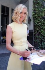 YVONNE STRAHOVSKI on the Set of Extra in Universal City