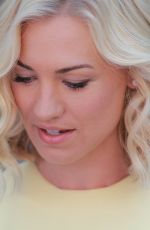 YVONNE STRAHOVSKI on the Set of Extra in Universal City