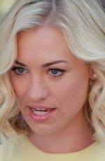 YVONNE STRAHOVSKI on the Set of Extra in Universal City