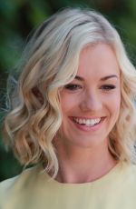 YVONNE STRAHOVSKI on the Set of Extra in Universal City