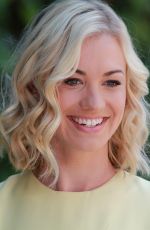 YVONNE STRAHOVSKI on the Set of Extra in Universal City