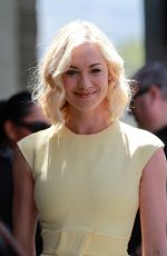 YVONNE STRAHOVSKI on the Set of Extra in Universal City