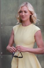 YVONNE STRAHOVSKI on the Set of Extra in Universal City