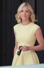 YVONNE STRAHOVSKI on the Set of Extra in Universal City