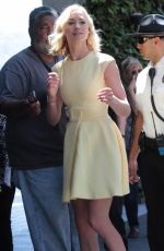 YVONNE STRAHOVSKI on the Set of Extra in Universal City