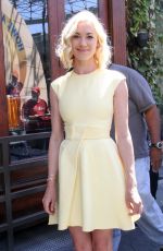 YVONNE STRAHOVSKI on the Set of Extra in Universal City