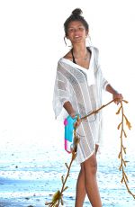 ZENDAYA COLEMAN in Covered Bikini on the Beach in Malibu