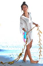 ZENDAYA COLEMAN in Covered Bikini on the Beach in Malibu