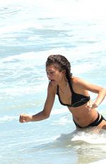 ZENDAYA COLEMAN in Covered Bikini on the Beach in Malibu
