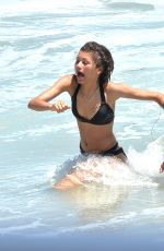 ZENDAYA COLEMAN in Covered Bikini on the Beach in Malibu