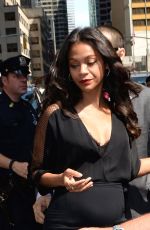 ZOE SALDANA Arrives at The Late Show with David Letterman