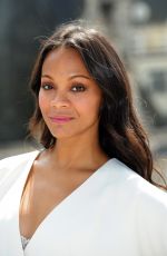 ZOE SALDANA at Guardians of the Galaxy Photocall in London