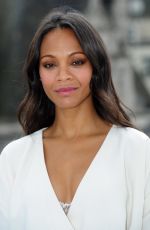 ZOE SALDANA at Guardians of the Galaxy Photocall in London