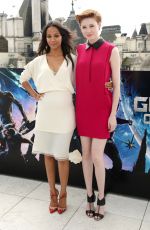 ZOE SALDANA at Guardians of the Galaxy Photocall in London
