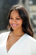 ZOE SALDANA at Guardians of the Galaxy Photocall in London